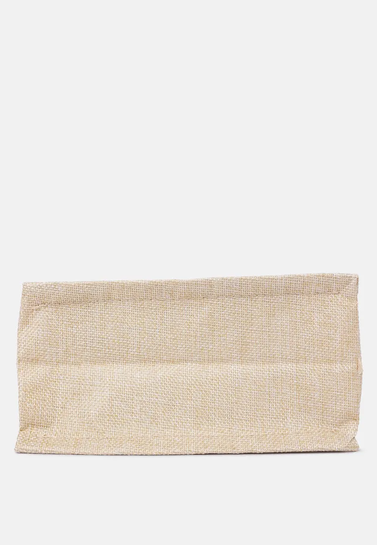 Printed Jute Tote Hand Bags