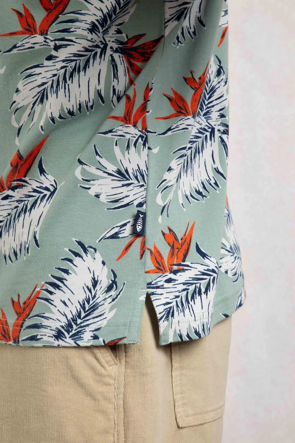 Printed organic cotton polo shirt from Sarat
