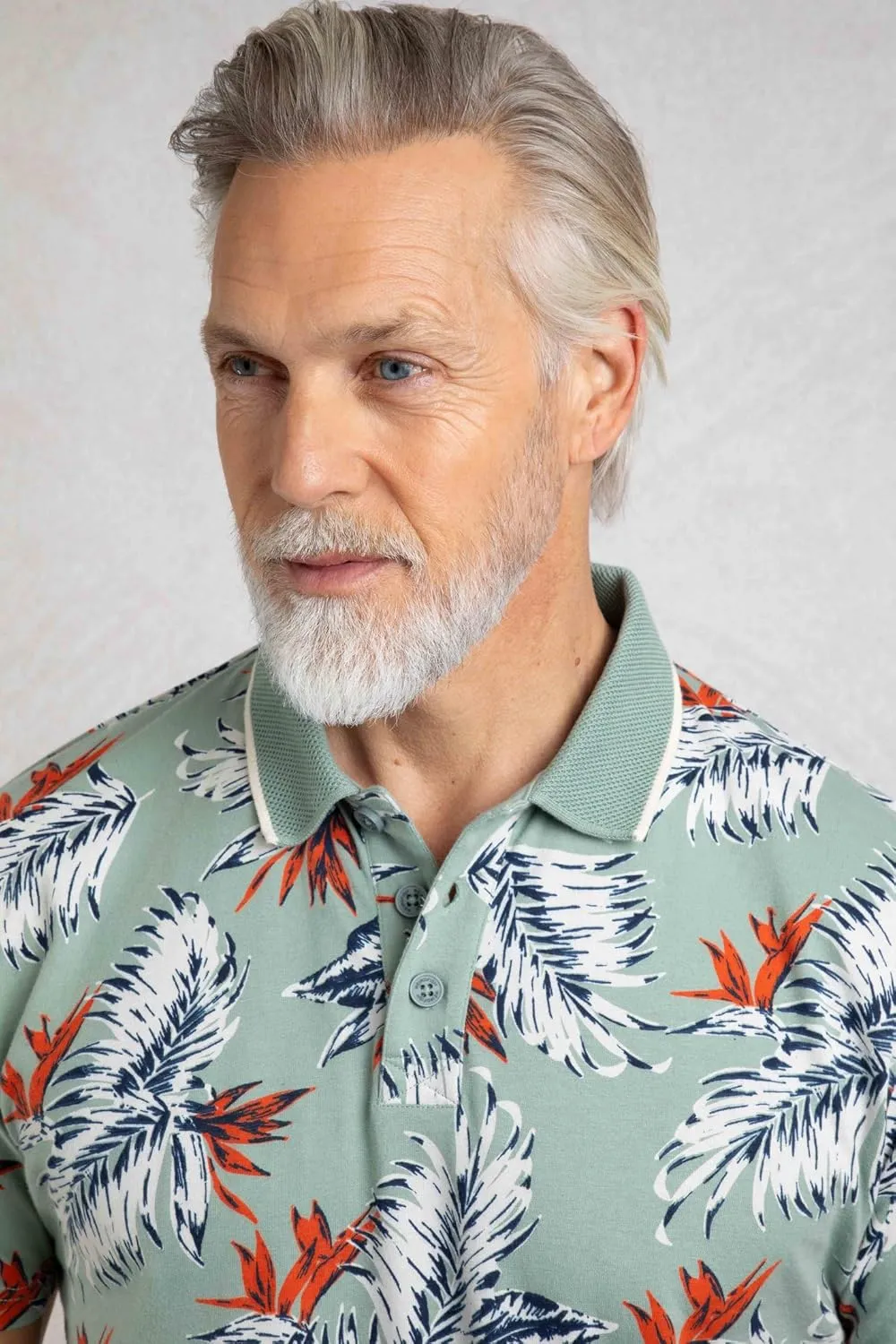 Printed organic cotton polo shirt from Sarat