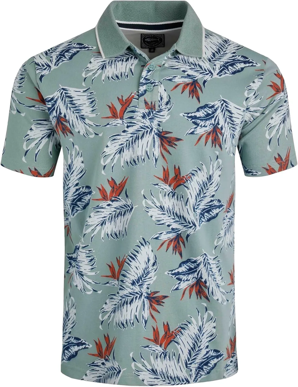 Printed organic cotton polo shirt from Sarat