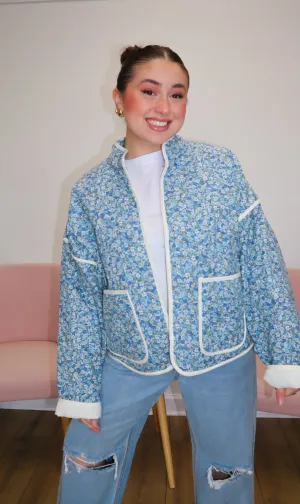 printed quilted jacket