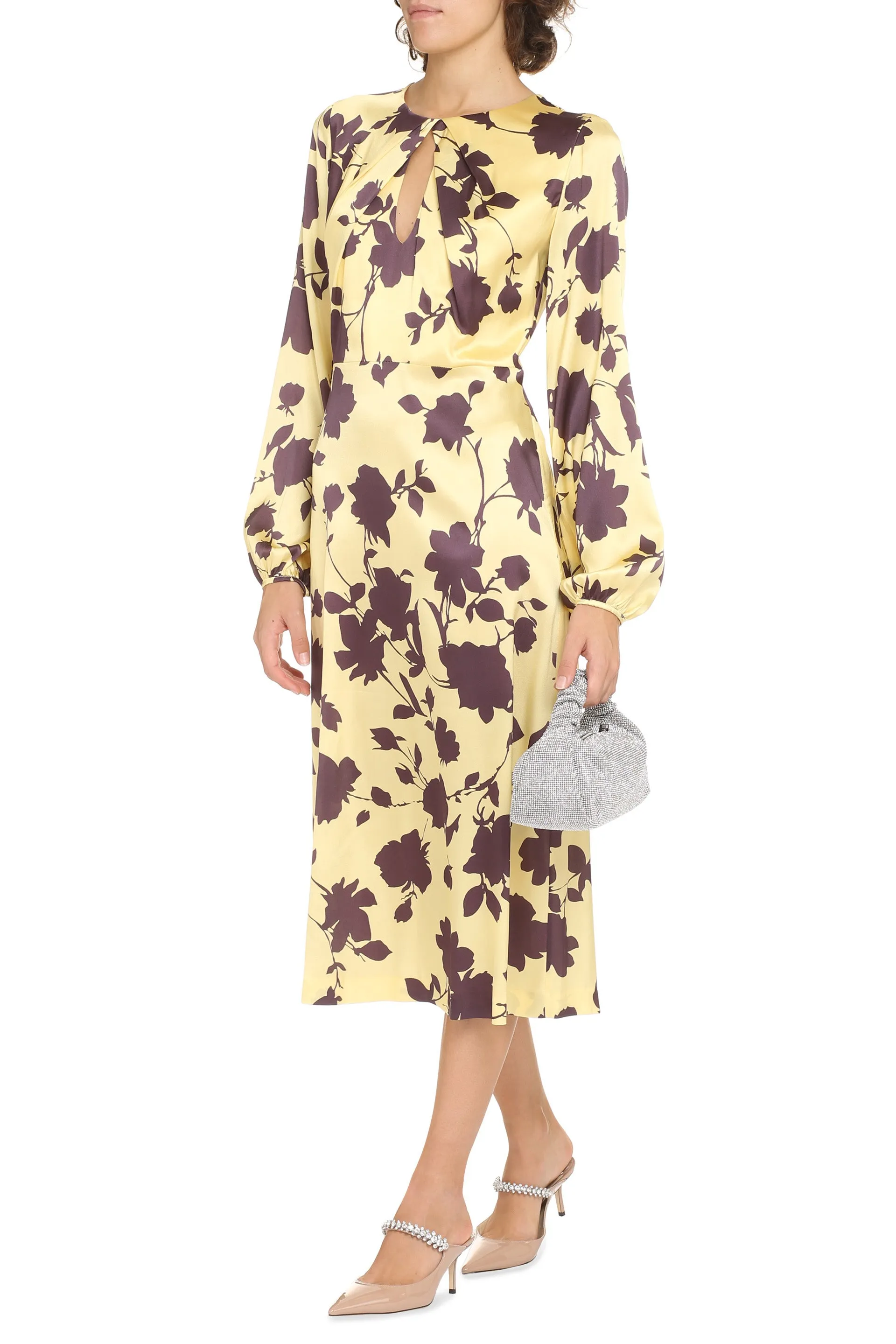 Printed silk dress