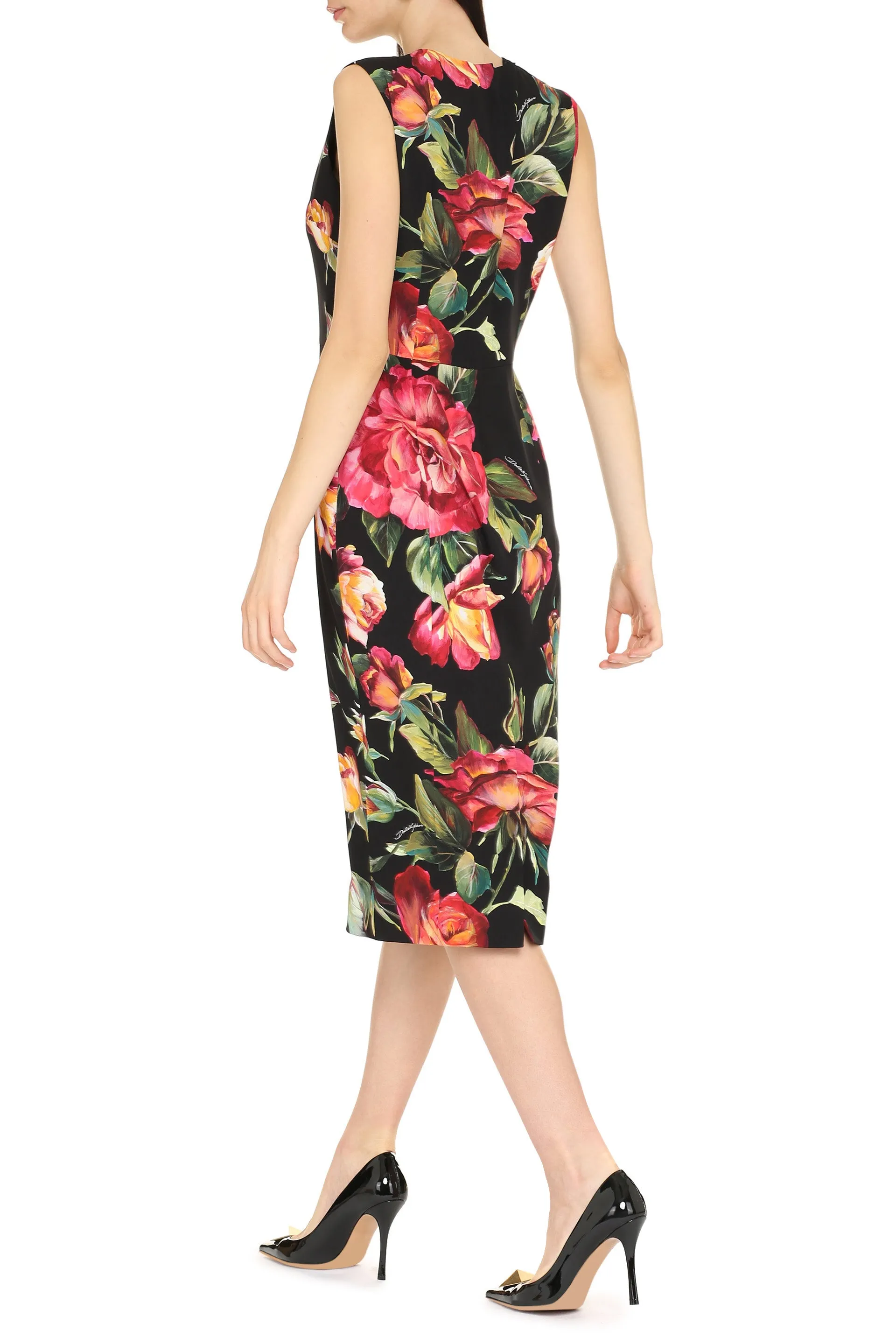 Printed silk dress