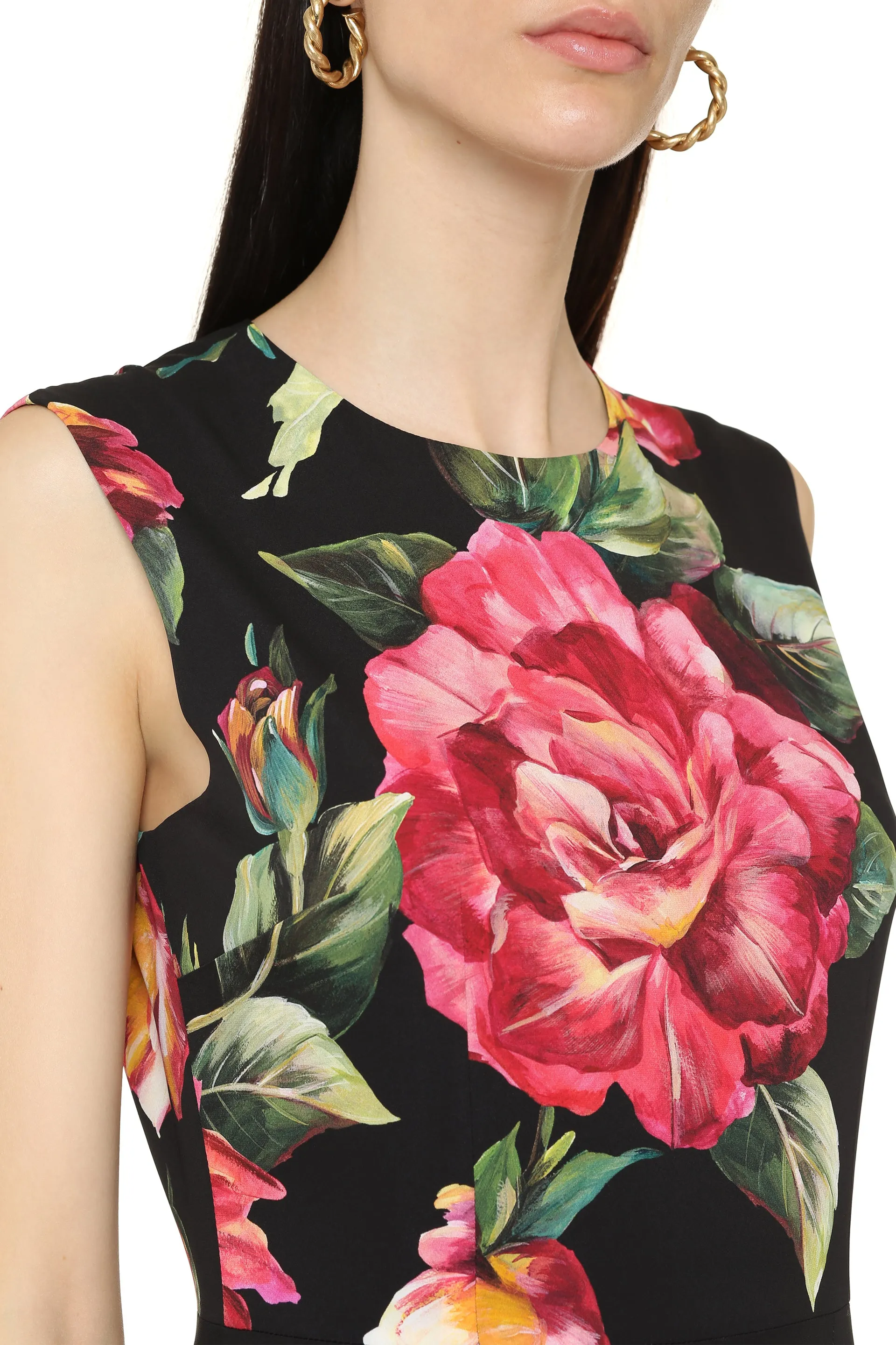 Printed silk dress