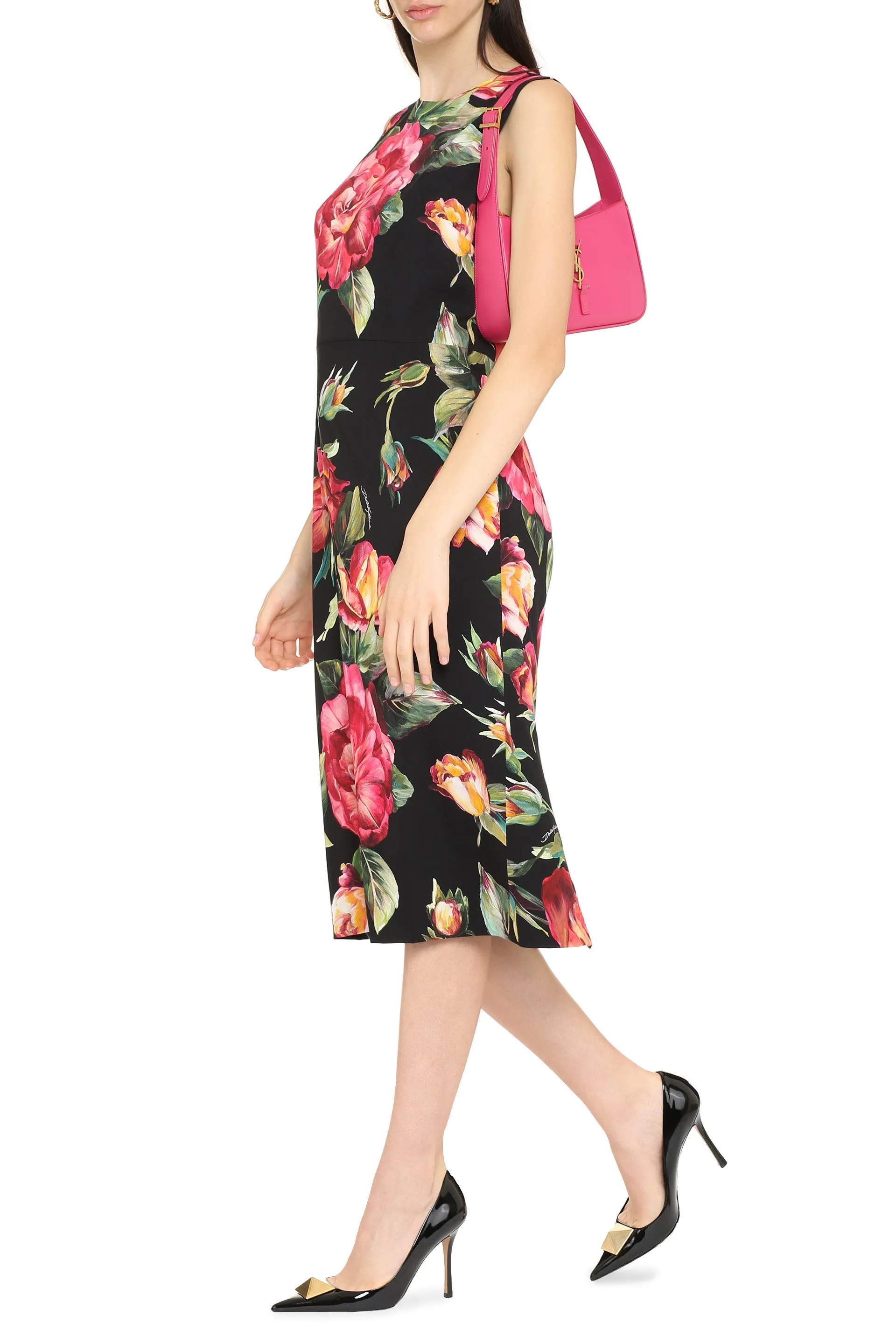 Printed silk dress