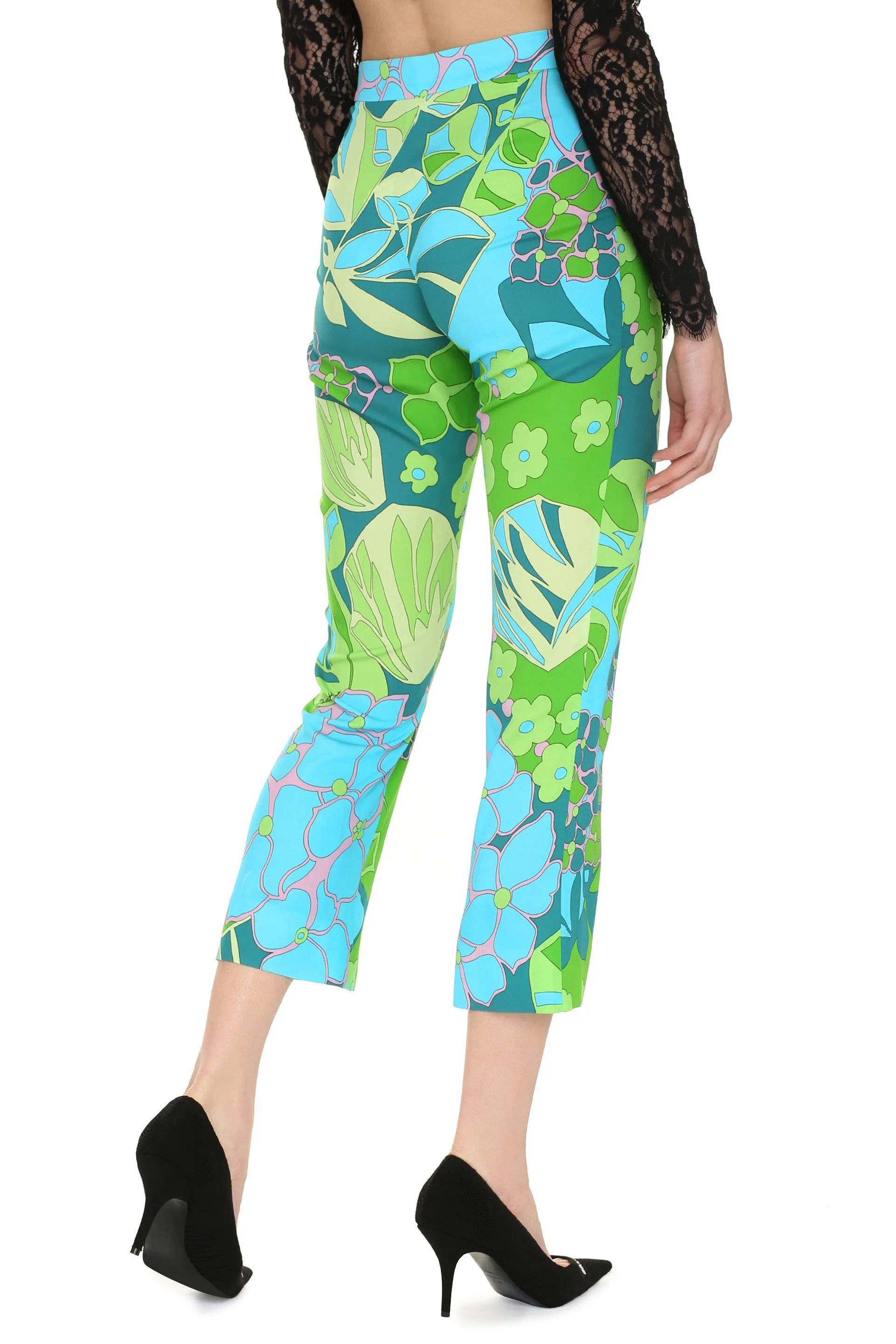 Printed silk pants