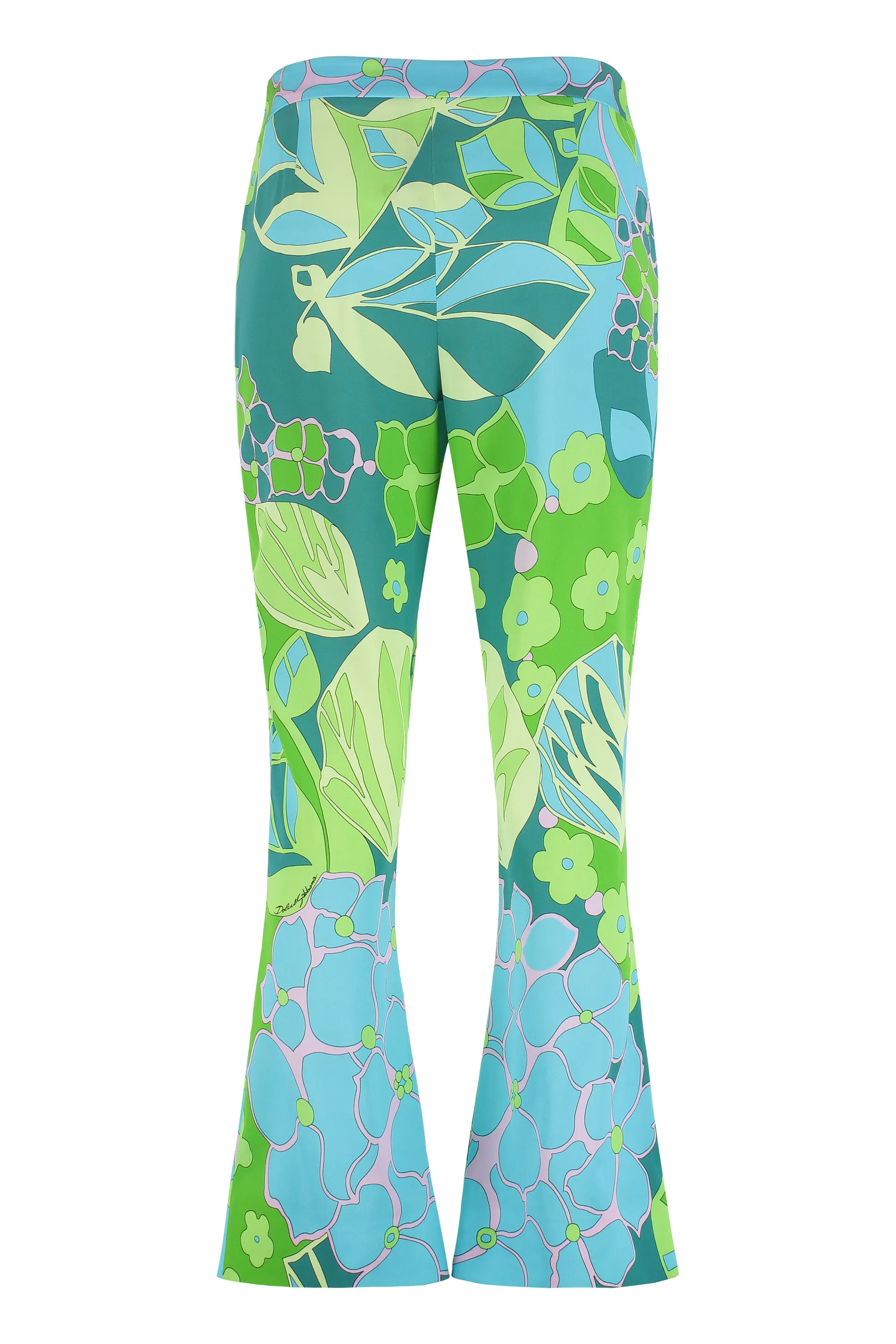 Printed silk pants