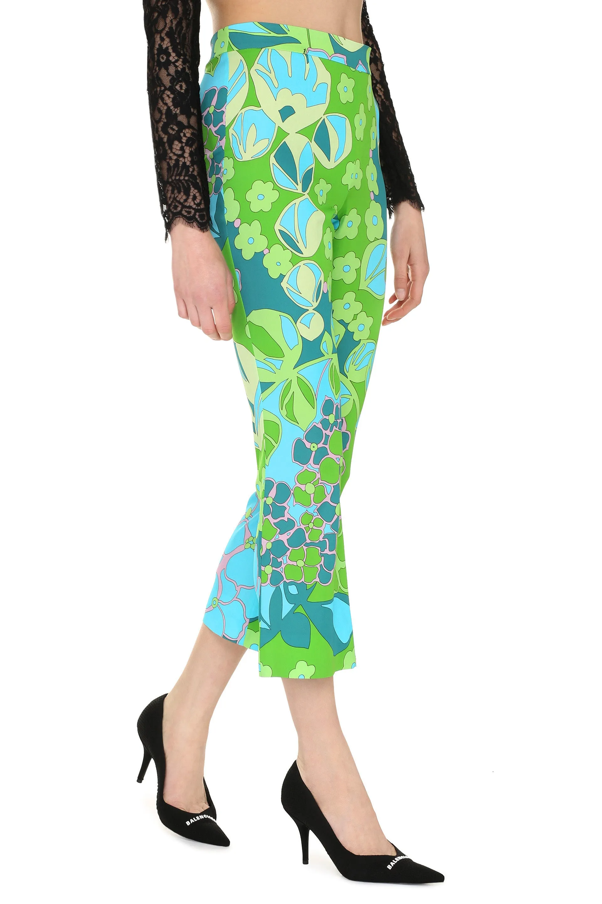 Printed silk pants