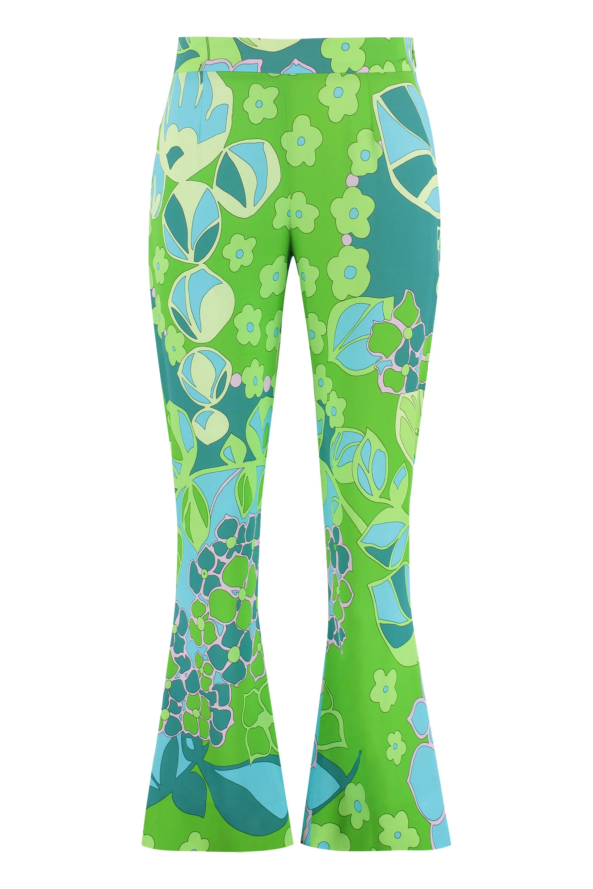 Printed silk pants