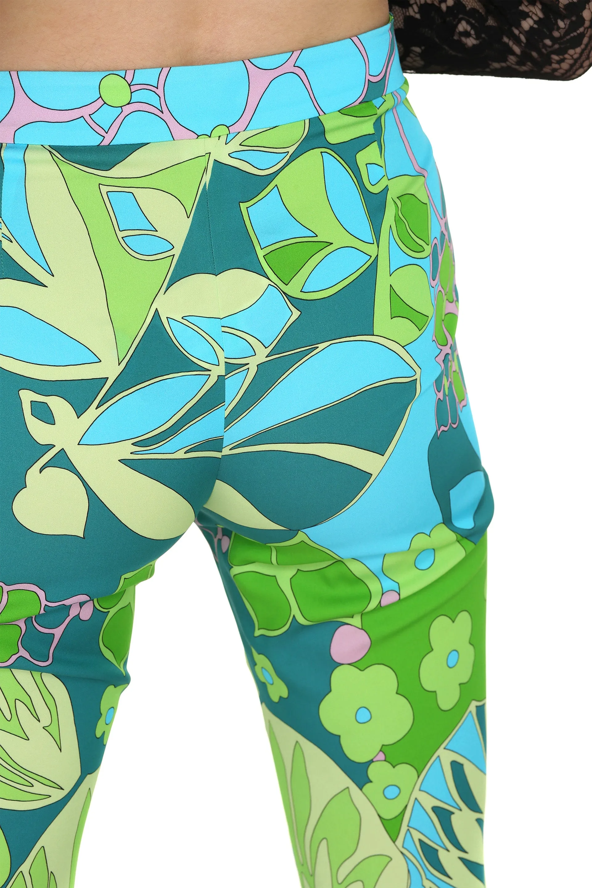 Printed silk pants