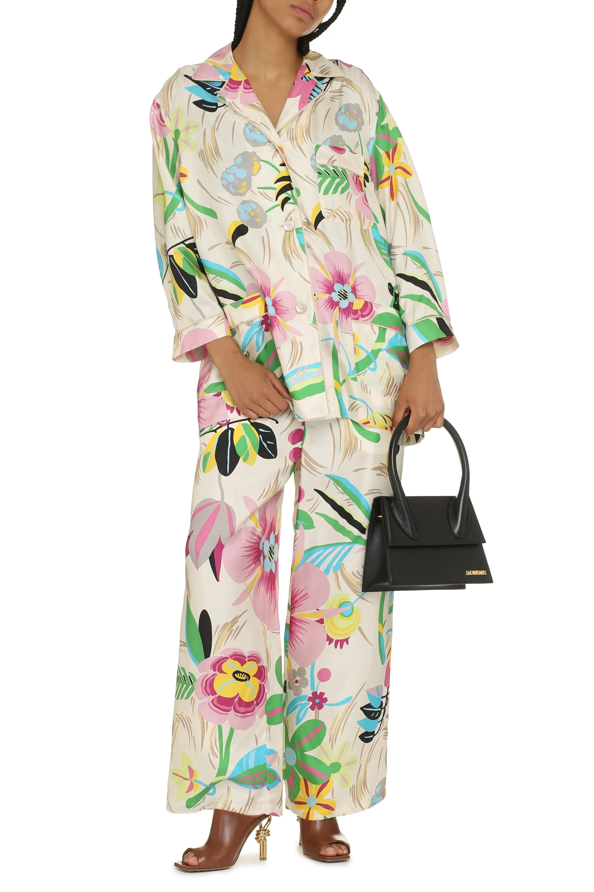Printed silk shirt