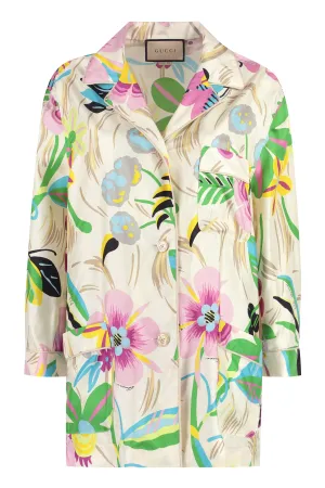 Printed silk shirt