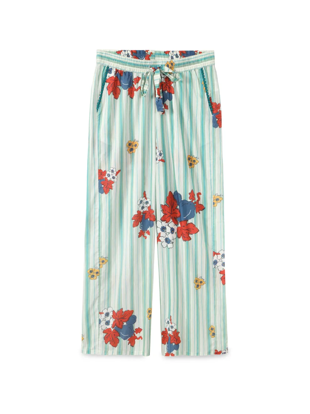 Printed tie pants