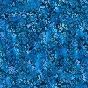 Prism II Floral Vines in Blue