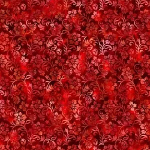 Prism II Floral Vines in Red
