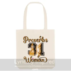 Proverbs 31 Woman Tote Bag Design, Mother's Day Print
