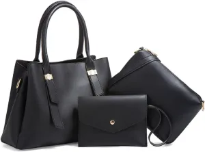 Purses for Women Fashion Handbags Tote Bag Shoulder Bags Top Handle Bags Satchel 3Pcs Set