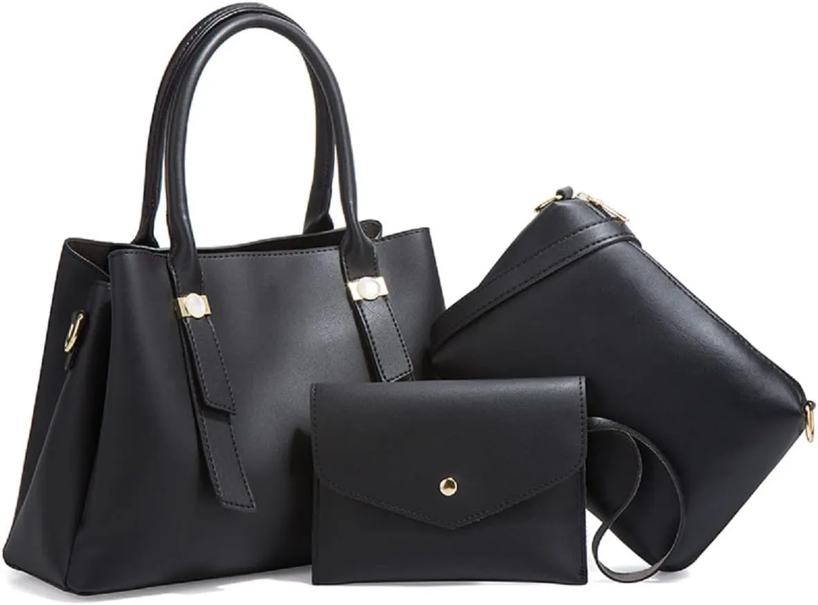 Purses for Women Fashion Handbags Tote Bag Shoulder Bags Top Handle Bags Satchel 3Pcs Set