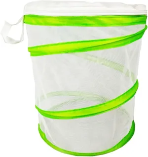 PVC Foldable Insect Net Cage Terrarium White Mesh Habitat for Butterfly and Critter Observation Portable Design Fine Breathable Mesh for Airflow for Outdoor Exploration