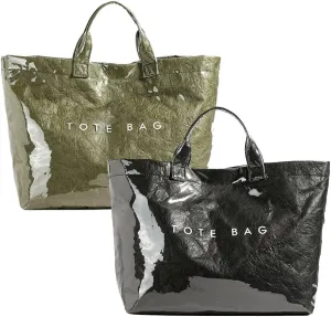 PVC Letter Print Tote Bag Large Women's Work Tote Bag 2pcs Clear Plastic Bag Top Handle Hobo Bag 2024 Trending Handbag