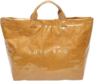 PVC Tote Bag for Women Large Letters Print Handbag Plastic Clear Tote Bag Kraft Paper Handbag
