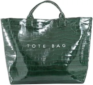 PVC Tote Bag for Women Snake Skin Print Purse Clear Plastic Tote Bag Large Kraft Paper Handbag