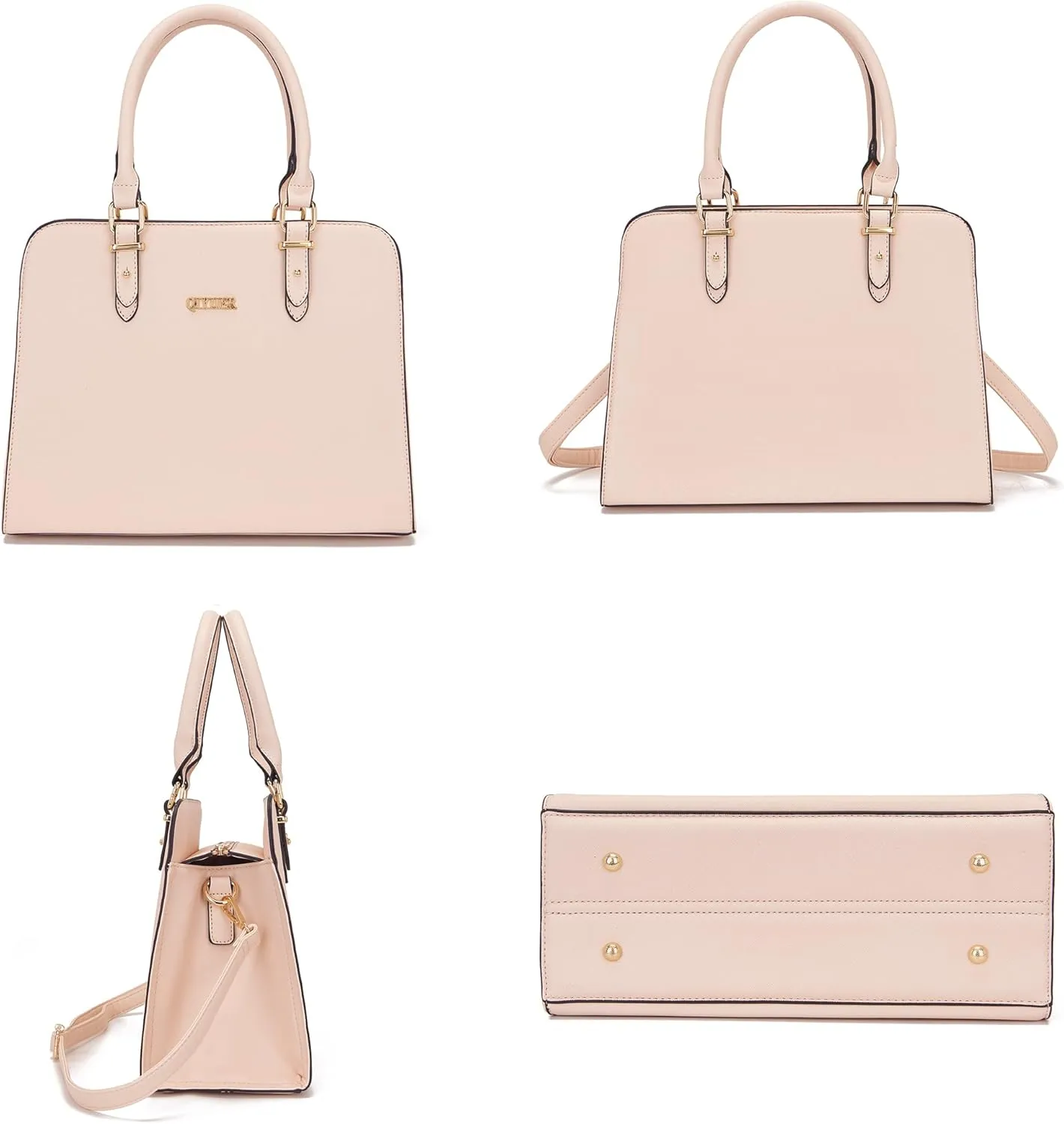 Qiyuer Satchel Purses For Women Top Handle Bag Purse And Wallet Set Work Tote Bags 2pcs