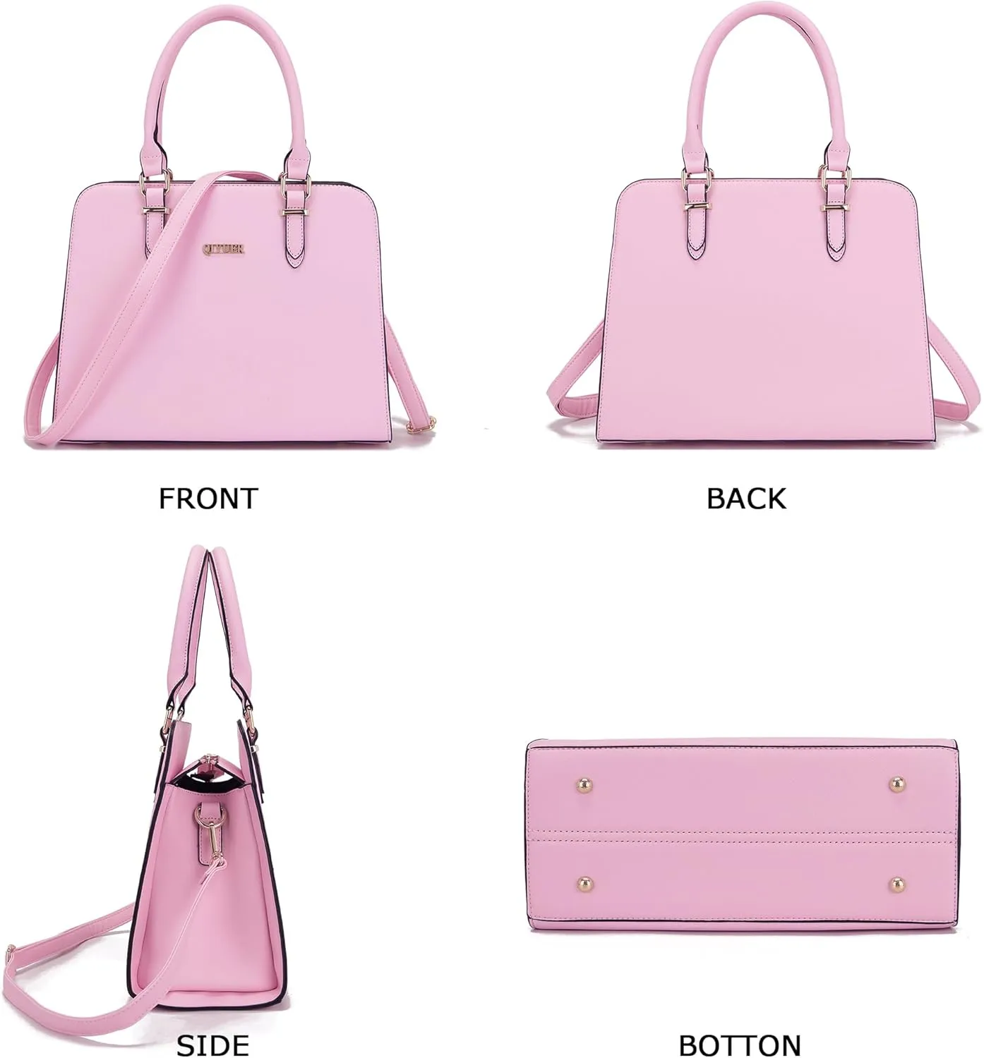 Qiyuer Satchel Purses For Women Top Handle Bag Purse And Wallet Set Work Tote Bags 2pcs