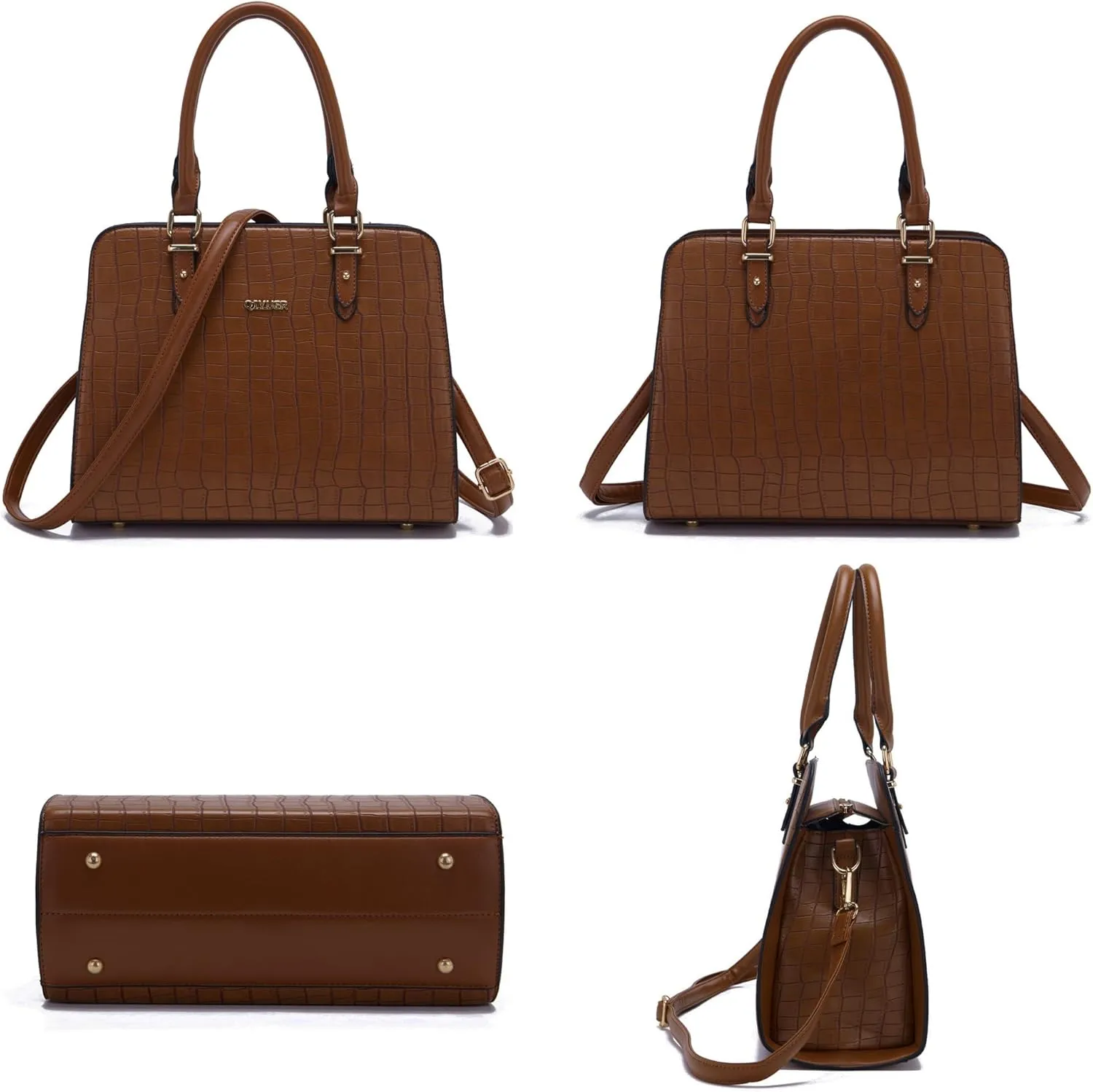 Qiyuer Satchel Purses For Women Top Handle Bag Purse And Wallet Set Work Tote Bags 2pcs