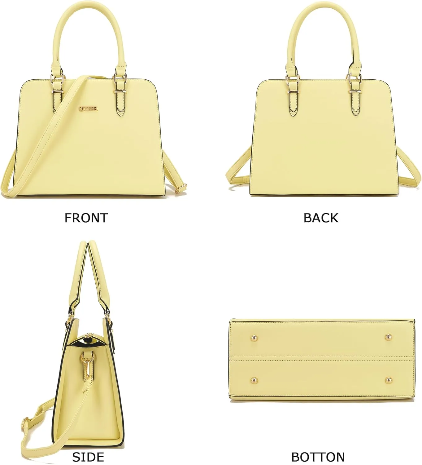 Qiyuer Satchel Purses For Women Top Handle Bag Purse And Wallet Set Work Tote Bags 2pcs
