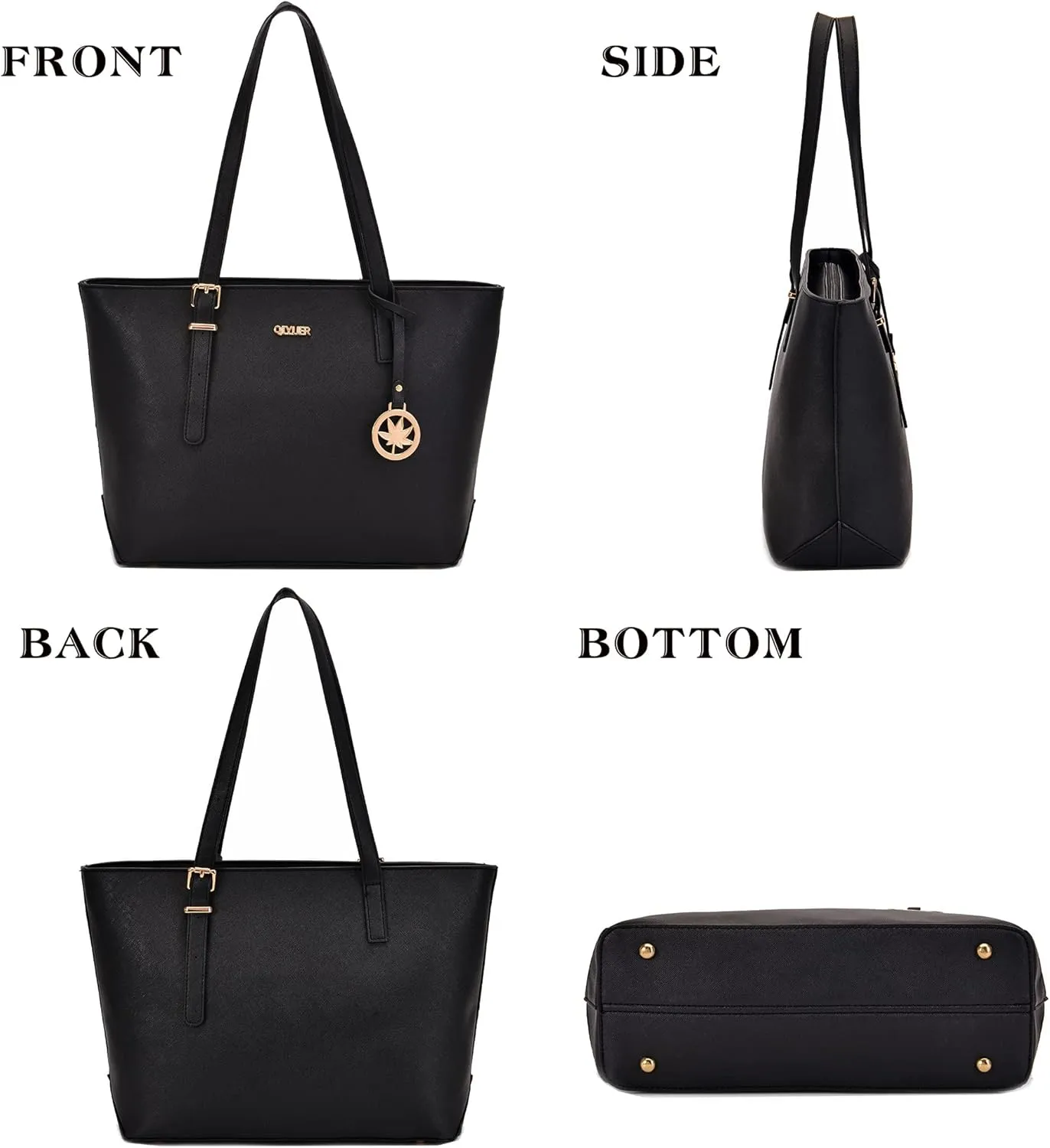 Qiyuer Women Purses Handbags Wallet Sets Shoulder Bags Top Handle Satchel Tote Purse Work Bag Set With Matching Wallet 3pcs