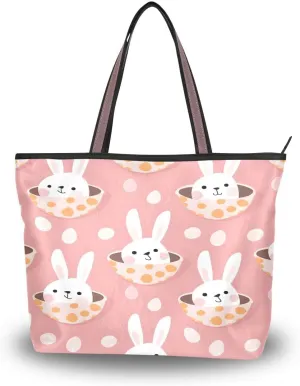 Rabbit in Hole Shoulder Bags Large Handle Ladies Handbag