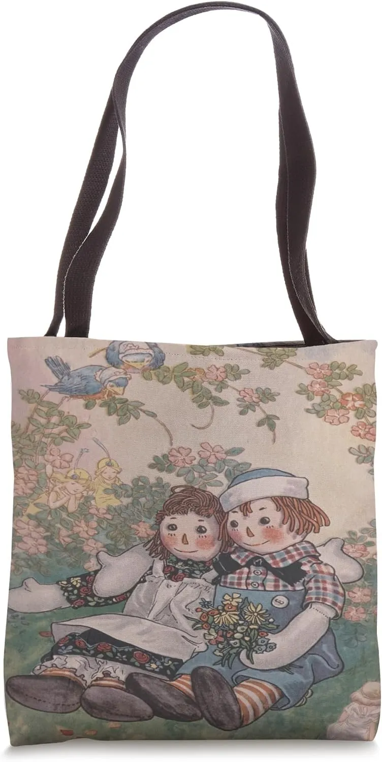 Raggedy Ann & Andy in The Flower Garden Tote Bag