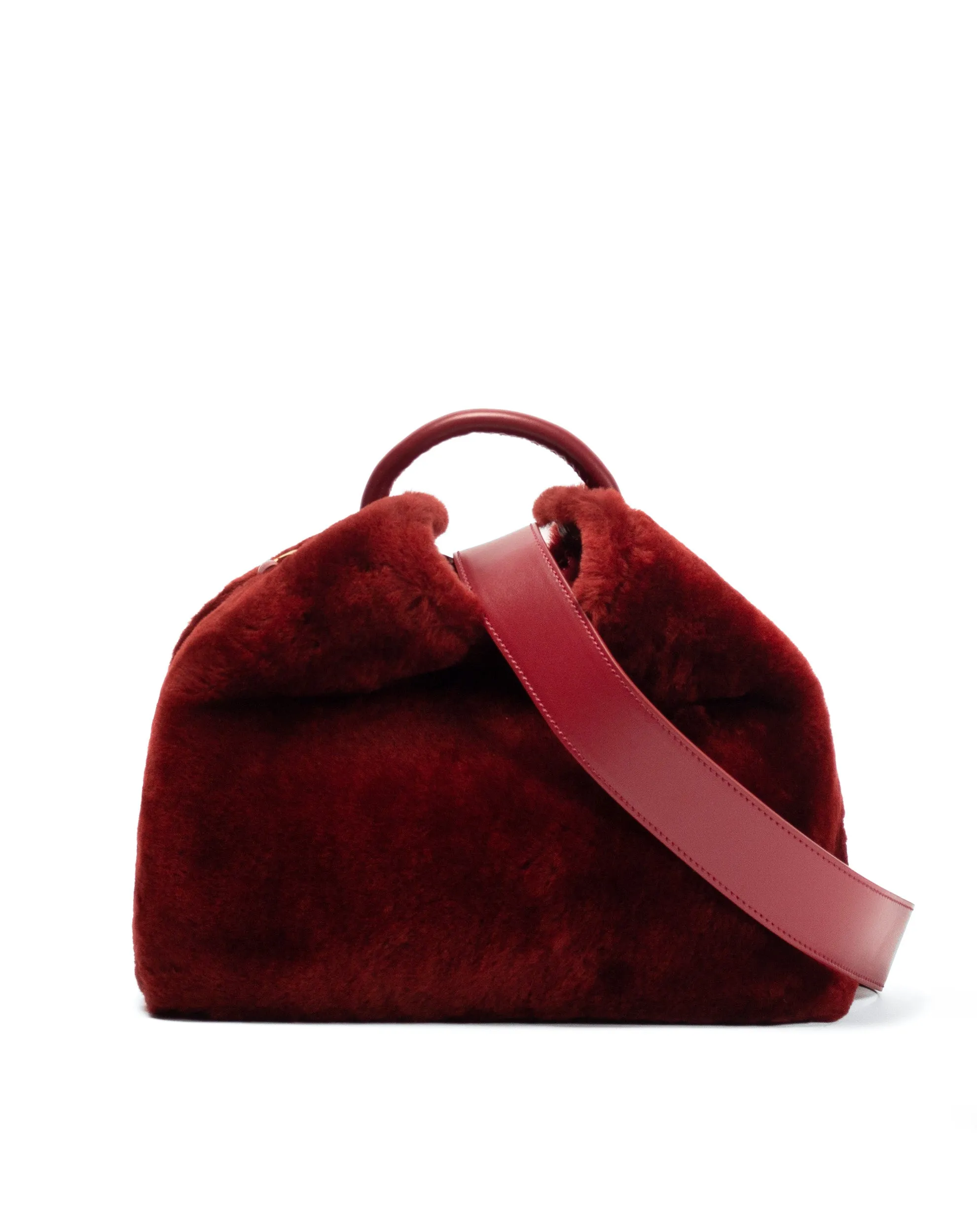Raisin Shearling Montone Burgundy