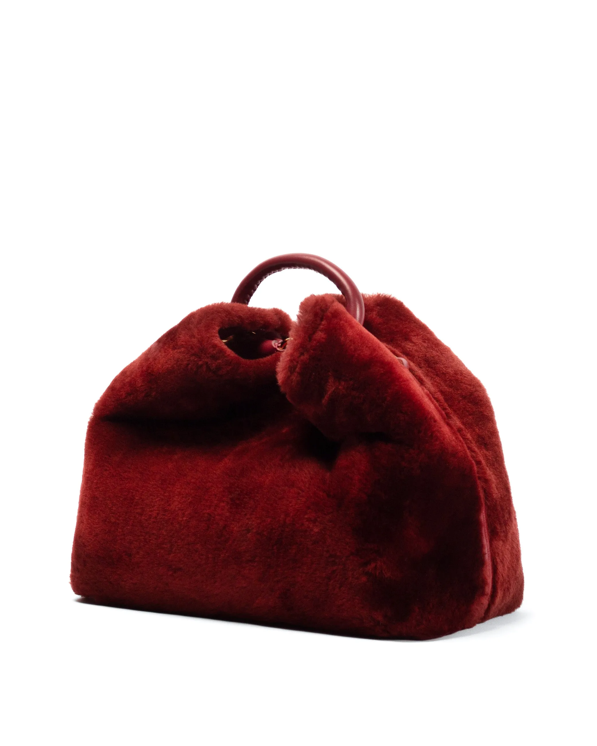Raisin Shearling Montone Burgundy