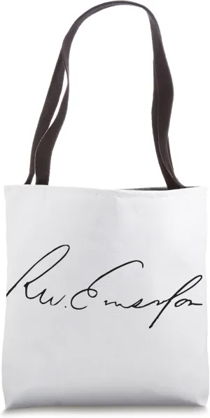 Ralph Waldo Emerson Authentic Signature Tote Bag