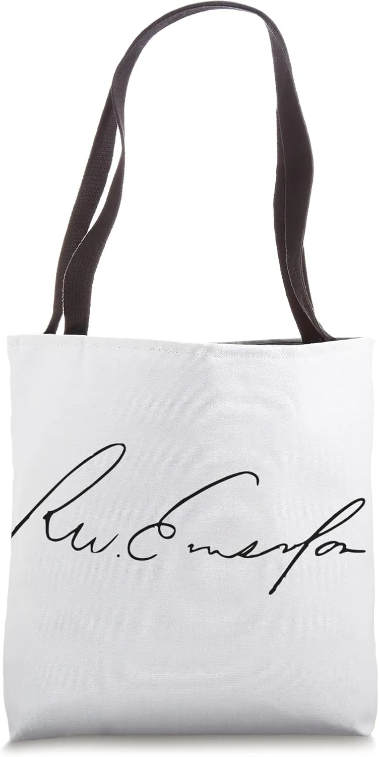 Ralph Waldo Emerson Authentic Signature Tote Bag