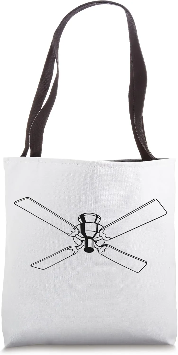 Retro Ceiling Fan Print Tote Bag