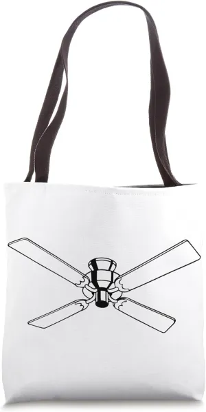 Retro Ceiling Fan Print Tote Bag
