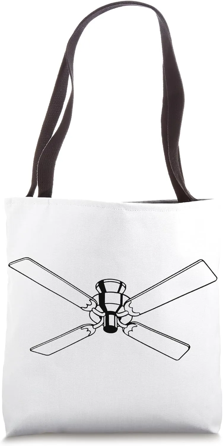 Retro Ceiling Fan Print Tote Bag