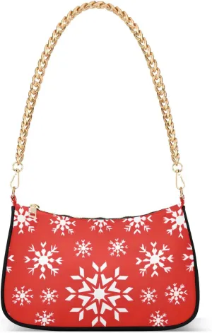 Rhombus Christmas Snowflake Crossbody Bags for Women Tote Bag Women's Shoulder Handbags Clutch Purses for Women