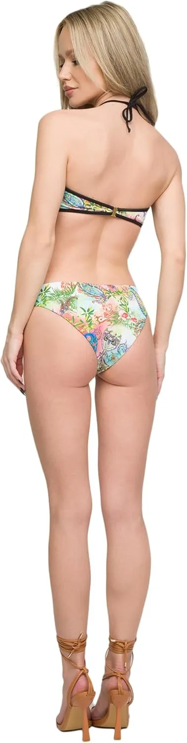 ROBERTO CAVALLI Floral Printed Two Piece V-Neck Bikini Set- for Womens