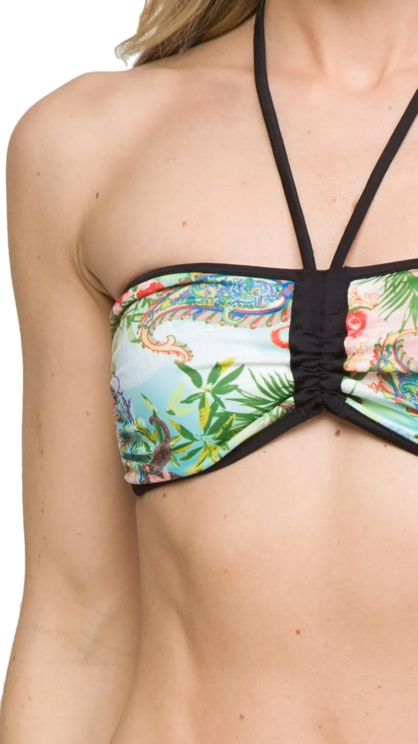 ROBERTO CAVALLI Floral Printed Two Piece V-Neck Bikini Set- for Womens