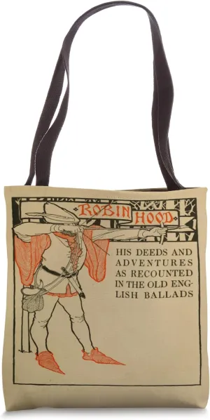 Robin Hood & His Bow and Arrow Book Title Page Tote Bag