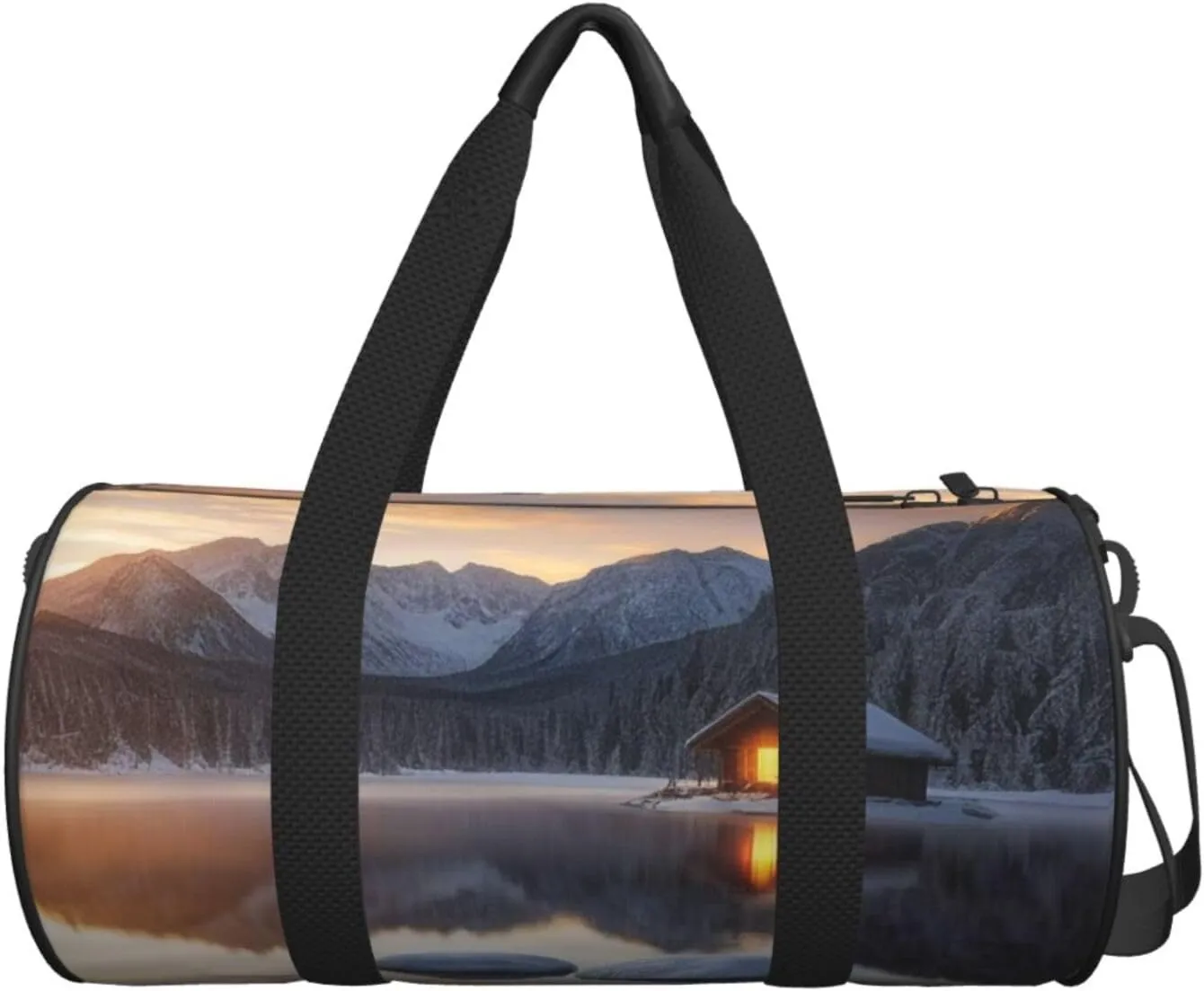 Sacred Silence Printed Travel Bag,Round Personal Item Storage bag,Foldie Duffel Bag for Traveling Vacation,Fitness,Sports