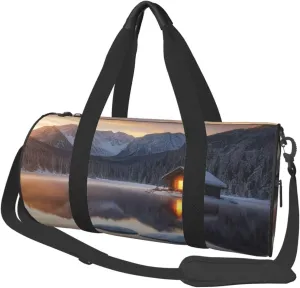 Sacred Silence Printed Travel Bag,Round Personal Item Storage bag,Foldie Duffel Bag for Traveling Vacation,Fitness,Sports