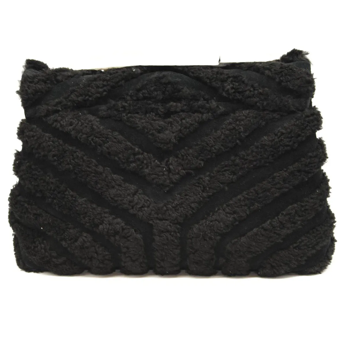 SAINT LAURENT Loulou Medium YSL Shearling Shoulder Bag