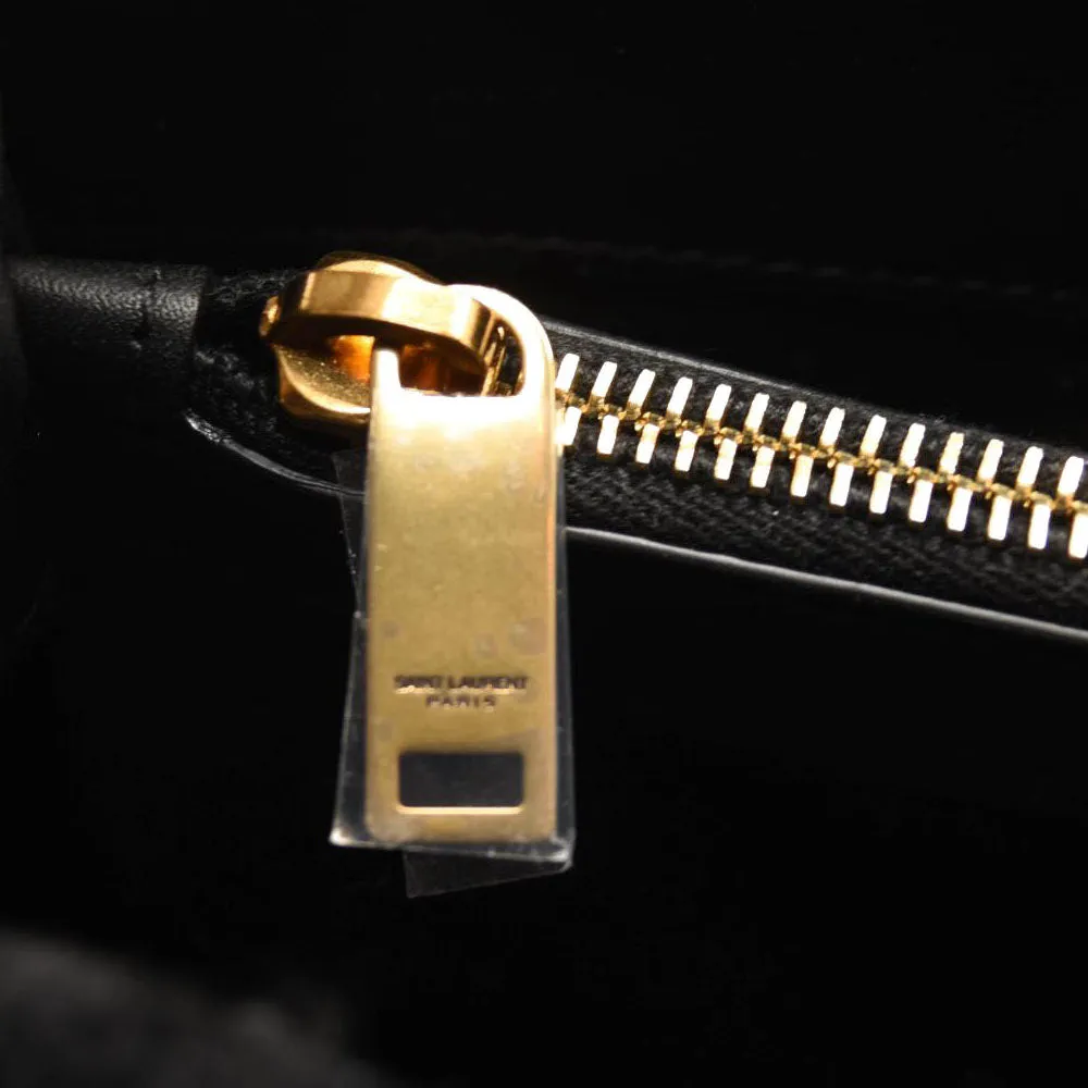 SAINT LAURENT Loulou Medium YSL Shearling Shoulder Bag