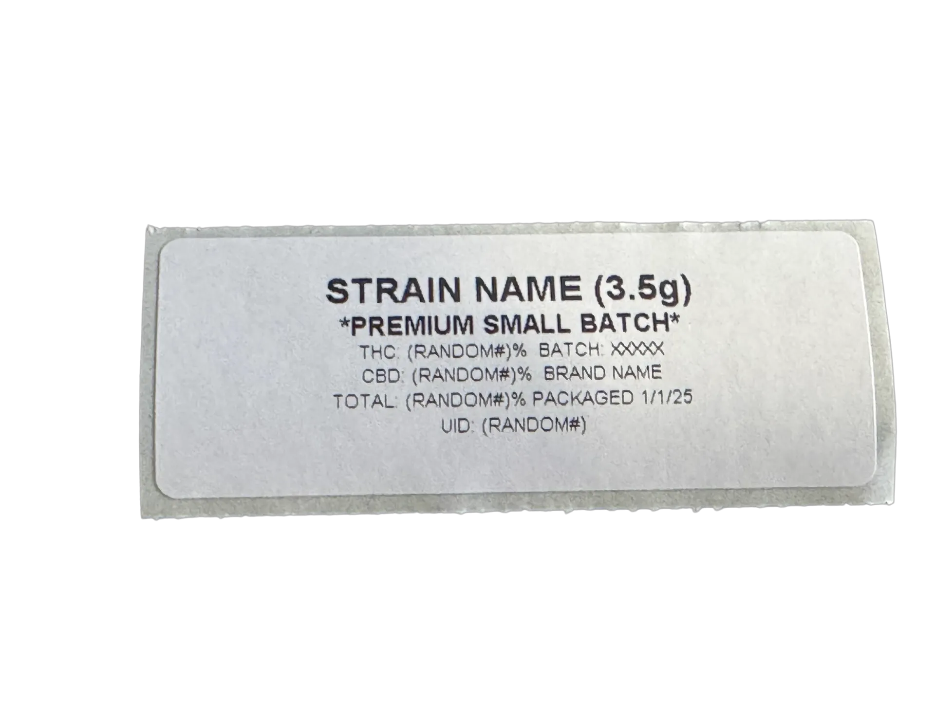 Sample Bag Mylar Bags 3.5g The Ten Co