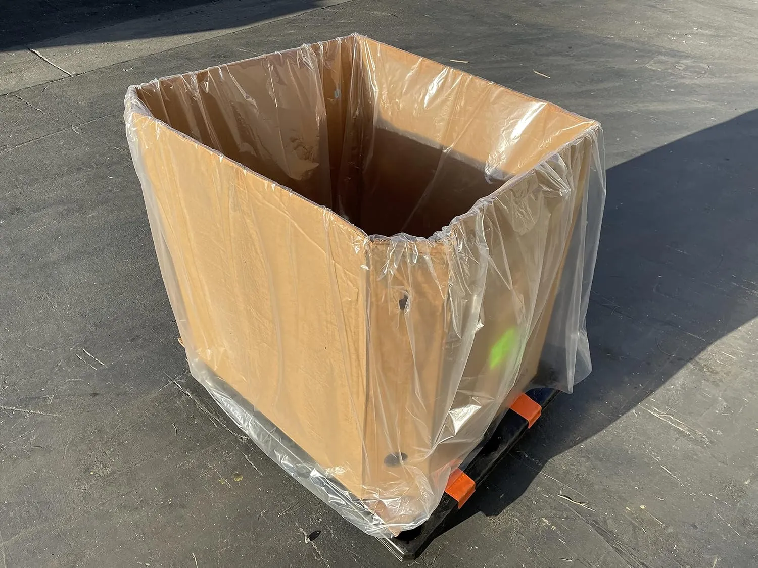 Sandbaggy Gaylord & Tote Bin Liners | Made in USA | Liners Fits Boxes Up to 55" x 55" x 75" | Built w/ 1 Month UV | Heavy Duty 1.5 Mil Thick (Pack of 25)